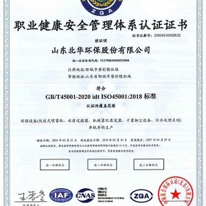 職業(yè)健康安全管理體系認(rèn)證證書